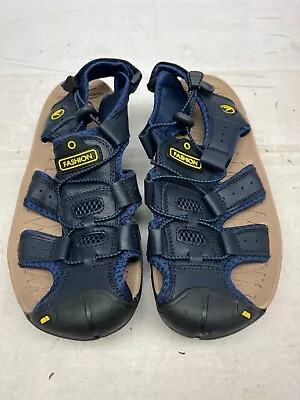 Fashion Roman Gladiator Style Leather Sandals Mens Size 8 (40) Blue AM10 • $17.99