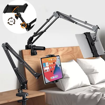 360° Adjustable Tablet Floor Stand & Desk Mount Flexible Arm Phone IPad Holder • £13.90