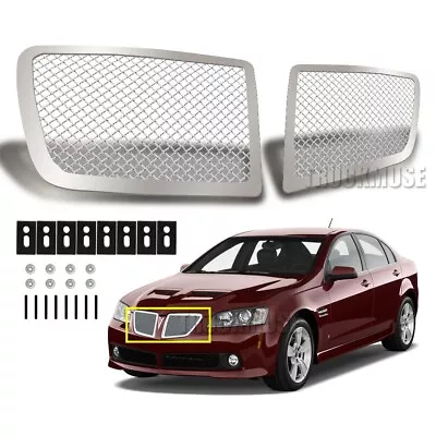 For 2008-2009 Pontiac G8 Front Mesh Grille Chrome Grill Combo • $74.88