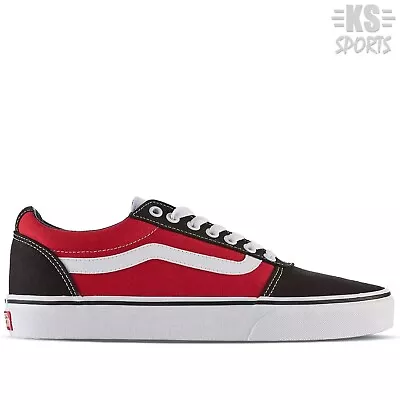 VANS Ward 'Yacht Club' Low Red White Men's Athletic Skate Shoes | VN0A5HTSY52 • $49.99