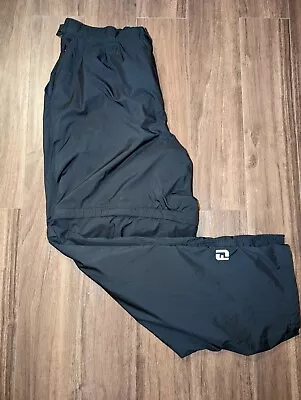 Footjoy DryJoys Pants Mens Golf Rain Pants XXL 2XL Black Convertible Adjustable • $36.54