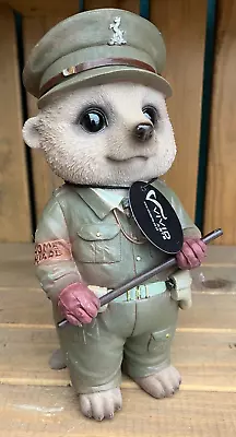 Home Guard Captain Army Baby Meerkat Ornament Gift - Indoor Or Outdoor - Fun • £24.99