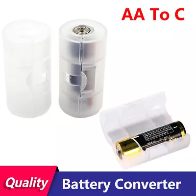 AA To C Size Cell Battery Converter Battery Holder Adapter Switcher Box Case • $2.16