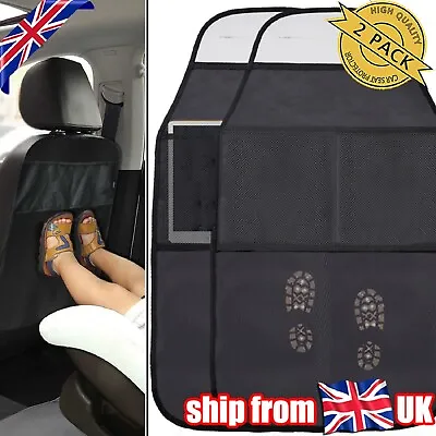 2x Car Seat Back Protector Cover For Kid Kick Mat Clean Anti-Dirt Mud Protection • £10.69