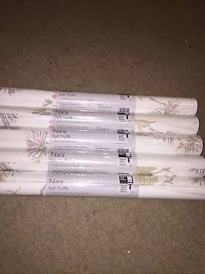 1x ROLL Of LAURA ASHLEY NARA   SOFT TRUFFLE   WALLPAPER BATCH Number W100546-A/1 • £20