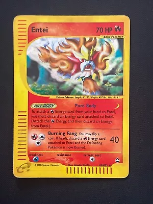 Pokemon Card Exc Entei Holo H8/H32 ENG Aquapolis No Charizard PSA BGS • $32.47