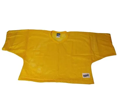 Vintage Bike Mesh Jersey Shirt Mens Size XL Cropped Club Wear Yellow 80s 90s NOS • $20.99