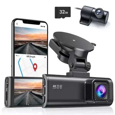 $179.96 • Buy 4K REDTIGER Front And Rear Dash Camera Dashcam Built-In WiFi & GPS Parking Mode