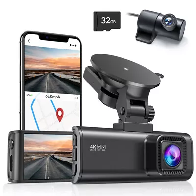 REDTIGER 4K Front And Rear Dash Camera Dash Cam Wifi Built-In GPS Parking Mode • $189.99