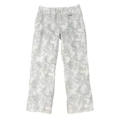 Oakley Snowboarding Pants Mens Small White Gray Insulated Waterproof Lined Snow • $49.94