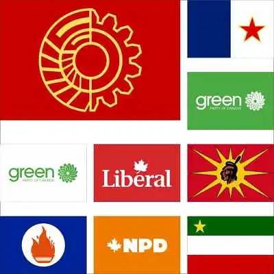 Canada Party Flag Bas Communist FLQ Green Liberal National Unity NDP Mohawks • $8