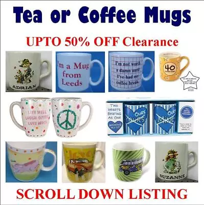 Mugs Named Personalised VW Verses Various Selection UPTO50% OFF SCROLL DOWN LIST • £4