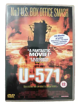 U-571 DVD (2001) Matthew McConaughey Region 2 Cert 12 Action Adventure Free Post • £3.98