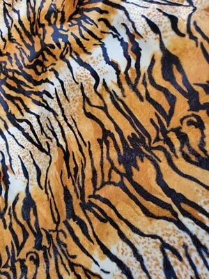Velboa Siberian Tiger Print Fabric - 58  Wide - Sold By The Yard • $12.99