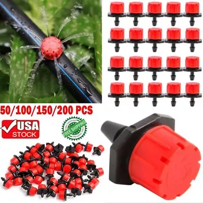 Lot Adjustable Garden Irrigation Mist Micro Flow Dripper Water Hose Drip Head US • $9.19