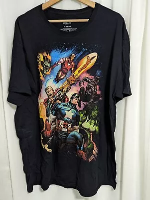 Marvel Avengers T-Shirt Short Sleeve Graphic Print Black Mens XL • £9.99