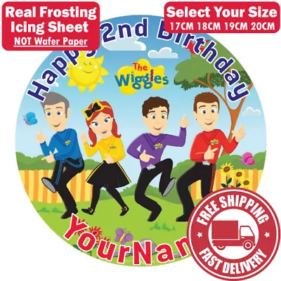 Wiggles Emma Personalised Birthday Edible Image Cake Topper Round Frosting Icing • $12.95