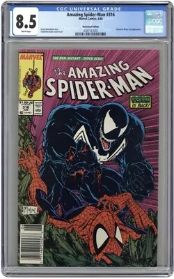 The Amazing Spider-Man #316; First Full Venom Cover; Newsstand Edition; CGC 8.5 • $164.20
