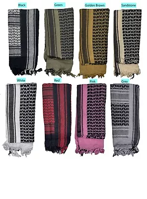 Heavyweight 100% Cotton Shemagh Tactical Desert Arab Keffiyeh Head Cover Scarf • $11.97