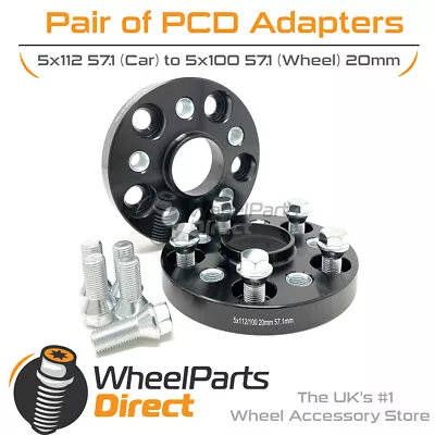 Adapters 5x112 57.1 (Car) To 5x100 57.1 (Wheel) 20mm For VW Beetle [Mk3] 11-19 • $62.24