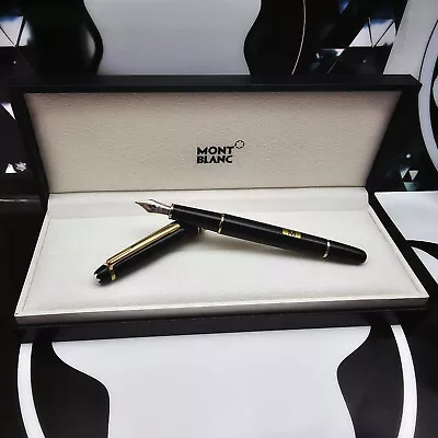 MONTBLANC Meisterstuck 144 Classic 14k Medium Nib Gold-Coated Fountain Pen ⚡NEW⚡ • $345