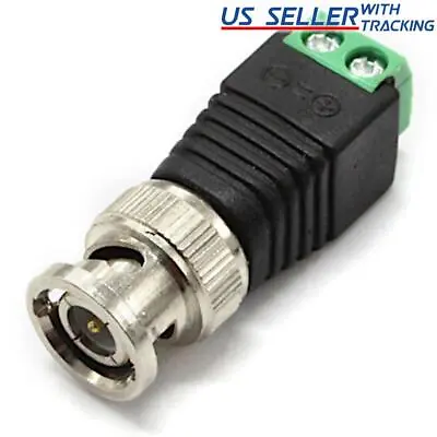 BNC Male Coaxial Balun Connector CAT5 Cable Screw Terminal CCTV Video Camera LOT • $8.99