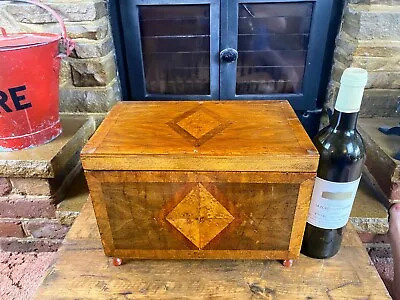 Marquetry Box Wooden Storage Trunk Storage Box Trinket Box. • £39.99