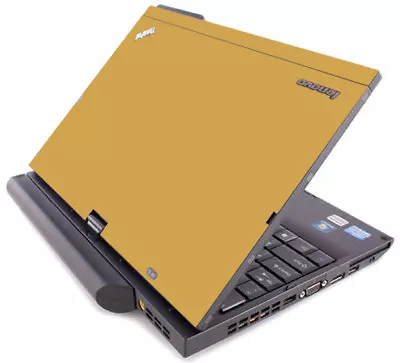 GOLD Vinyl Lid Skin Cover Decal Fits IBM Lenovo ThinkPad X220T X230T Laptop • $9.99