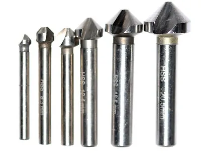 3 Flute Countersink Drill Bit Round Handle 90 Degree Steel Chamfer Cuter  • £4.25