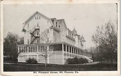 Postcard Vintage Mt Pleasant House Mt. Pocono PA • $6.57
