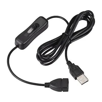 $21.41 • Buy USB Cable With ON/Off Switch USB Male To Female Extension Cord 2M Black
