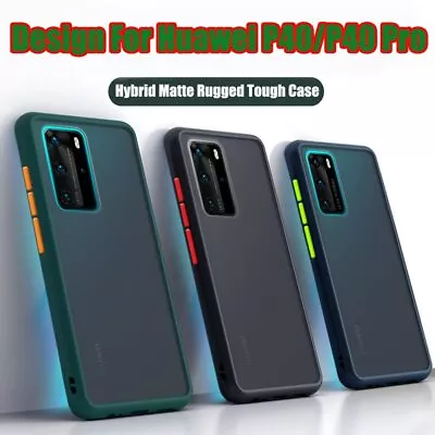 Case For Huawei P40 Lite Plus Matte Silicon Shockproof Color Button Liquid Cover • £2.48