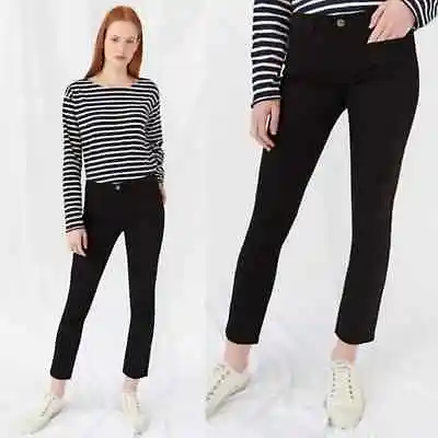 MiH Jeans Size 26 Paris Mid-Rise Cropped Slim Leg Jeans In Black • $17.99