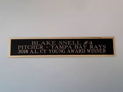 Blake Snell Baseball Card Tampa Bay Rays Display Case Nameplate 1.5  X 6  • $6.50