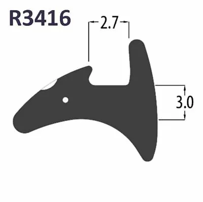 £1.50 • Buy R3416 Black Wedge Upvc Window Door Rubber Gasket Seal