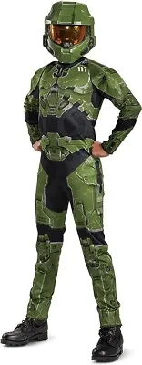 Halo Infinite Master Chief Infinite Costume Kid Size Video Game Large (10-12) • $35