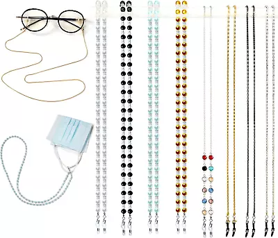 Eyeglass Chain8 Pcs Beaded Eye Glasses Strap Holders Around Neck  • $15.36