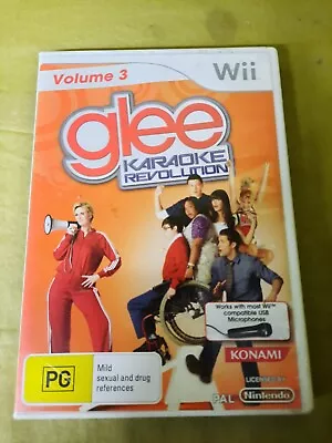 Glee Karaoke Revolution Vol. 3 Nintendo Wii Game PAL W/ Manual. • $6.50