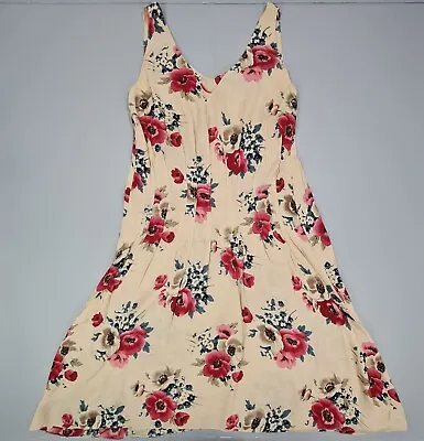 MARNI Womens Dress Beige Size 42 Knee Length Sleeveless Floral Linen Blend • £58.49