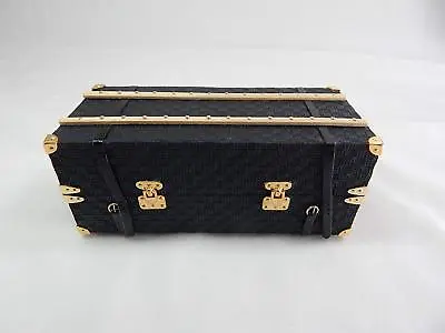 Heidi Ott #XZ12 Dollhouse Miniature Travel Trunk Luggage1:12 Scale  Black  • $114.95