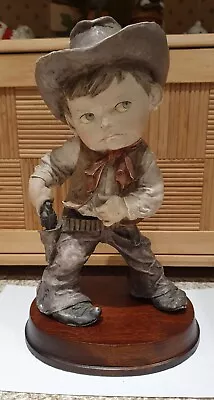 Vintage Capodimonte Giuseppe Armani Boy Cowboy Gunslinger-1982 • £45