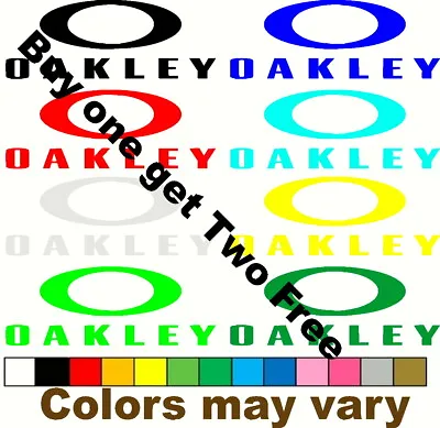 $8.99 • Buy Oakley Logo With O Buy 1 Get 3 FREE Decal Vinyl Sticker JDM Window EURO