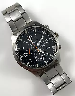 Seiko Men's Chronograph Wristwatch 100M Parts Repair • $42.50