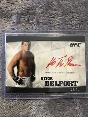 2010 Topps UFC Knockout Vitor Belfort Red Ink Autograph 09/15 • $179.99