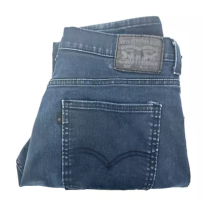 Levis 508 Jeans Mens 36x34 (36x33) Regular Taper Fit Indigo Blue Dark Wash Denim • $29.99