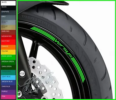 8 X VERSYS Wheel Rim Decals Stickers - 20 Colors Available - 650 1000 Kle Klz • £9.98