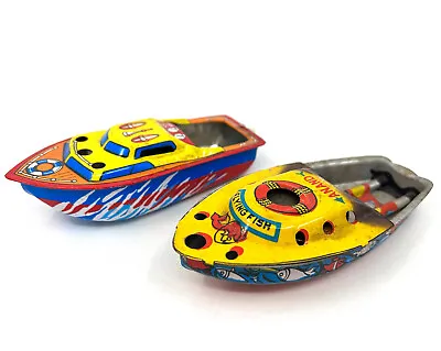 £19.87 • Buy Tin Plate Toy Pop Pop Boat X 2 Germany And China Repro MF418 Candle Powered 5in