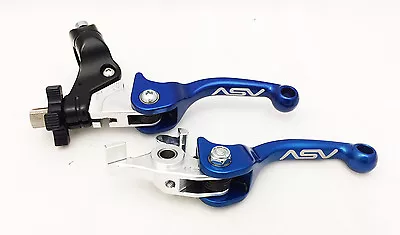 ASV F3 Front Brake Clutch Perch Levers Pair Shorty Blue Yamaha YFZ 450R 450X • $149.95