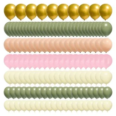 Olive Green Sage Green Latex Balloons Blush Pink Arch Kit  Wedding • $20.46