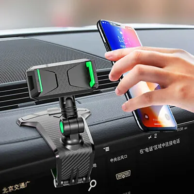 360° Rotation GPS Phone Holder ABS Car Dashboard Sun Visor Rearview Mirror Mount • $15.20